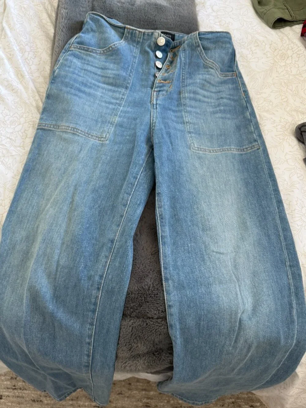 Veronica Beard Crosbie Cropped Wide Leg Jean Size 25 - Picture 3 of 5